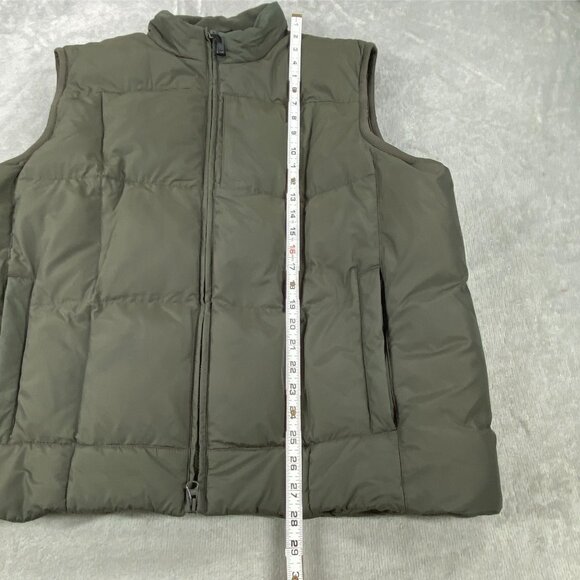 Eddie Bauer Down Puffer Vest Men XL Green Comfortable Sportsman Mock Neck Zip Up - Picture 9 of 14